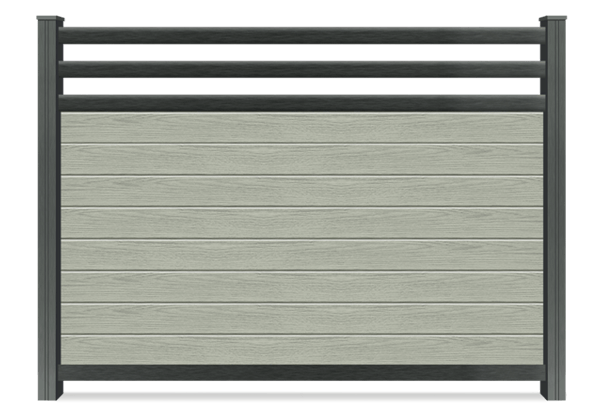 Decorative Top Rail composite fence in Tampa Bay area