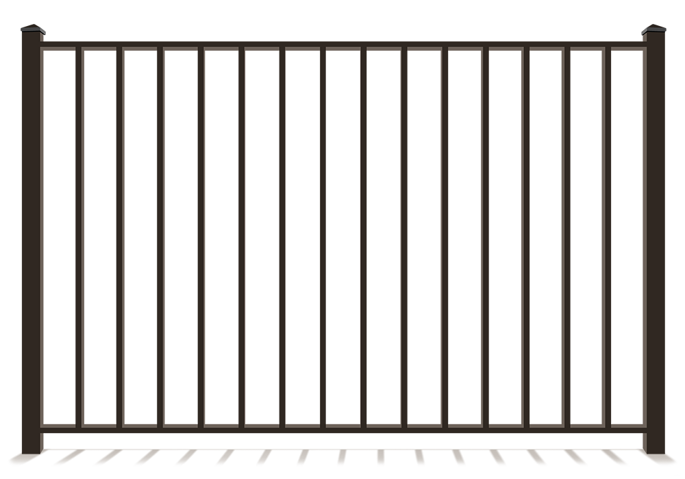Decorative Steel 2 Rail Fence in Tampa Bay area