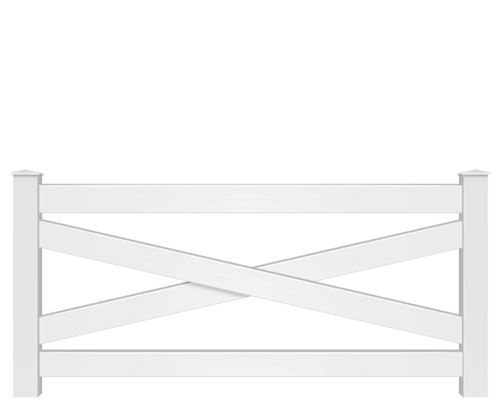 Vinyl Crossbuck fence contractor in Tampa Bay area