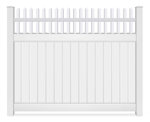 Vinyl Spindle Open Top fence contractor in Tampa Bay area