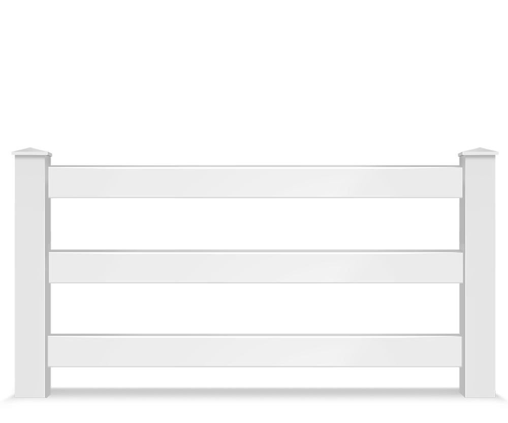 Vinyl split rail farm fence contractor in Tampa Bay area