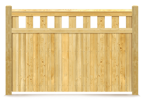 Alternating Picket wood fence in Tampa Bay area