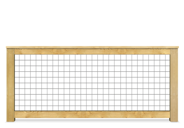 Hog Wire wood fence in Tampa Bay area