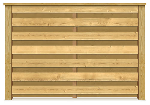 Horizontal Shadowbox wood fence in Tampa Bay area