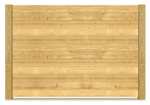 Horizontal wood fence in Tampa Bay area