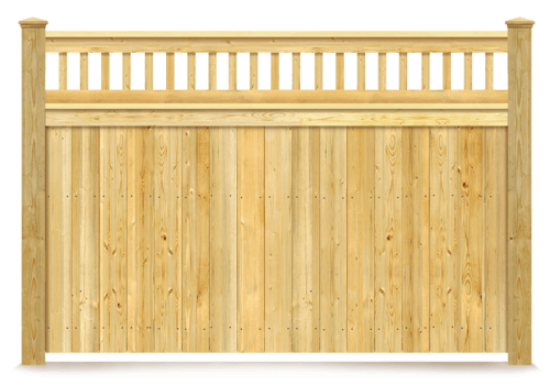 Spindle Top wood fence in Tampa Bay area